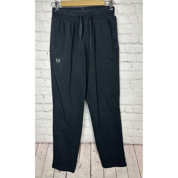 UNDER ARMOUR black Sweatpants Cotton Blend casual active comfort, sz‎ S - Picture 1 of 3